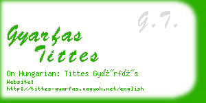 gyarfas tittes business card